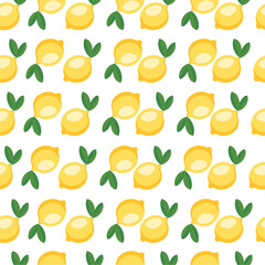lemonade cartoon seamless pattern. citrus pattern background design