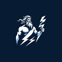 Zeus God Lightning Logo