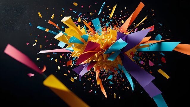 colourful abstract background with glowing stars and festive lights