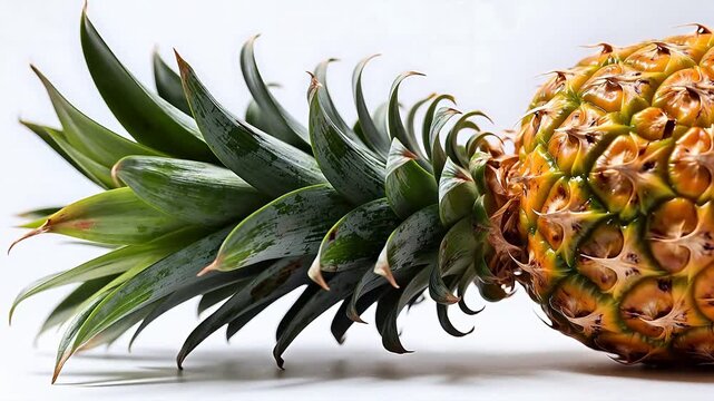 Closeup of a fresh pineapple
