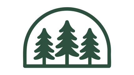 Obraz premium Forest trees nature park icon logo