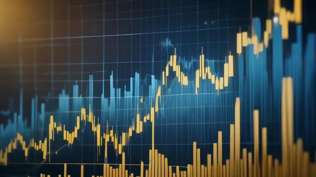 Dynamic financial graph showcasing stock market trends, growth, and investment opportunities for analysts. - Powered by Adobe