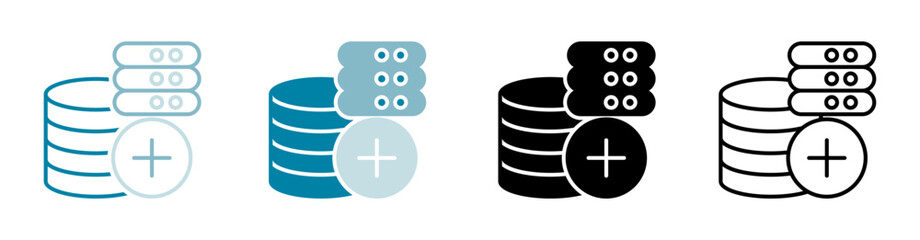 Add database Vector Illustration In Multistyle