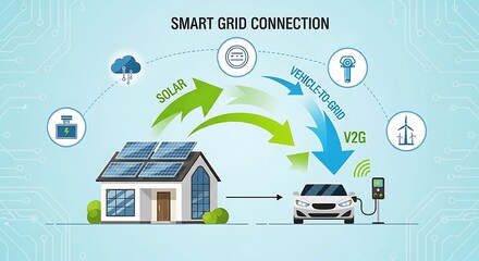 Smart Grid Connection Renewable Energy Integration with Solar and Electric Vehicle Technology