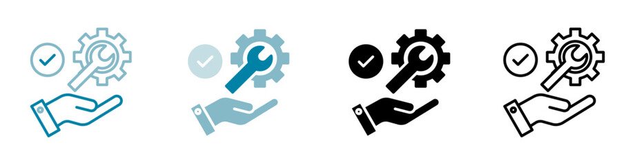 Service Vector Illustration In Multistyle