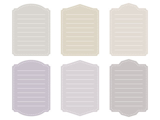 罫線ありのシンプルでおしゃれなメモフレームセット