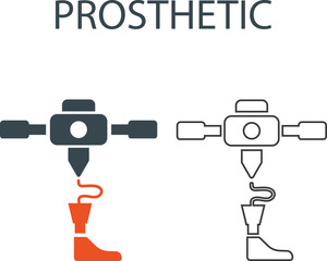 Prosthetic Line art icons