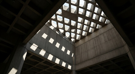 Geometric skylight pattern illuminating interior space