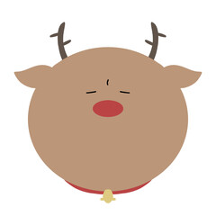 不機嫌なトナカイのイラスト