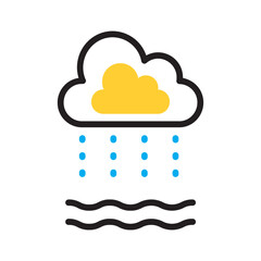 Vector multi color icon for Rain