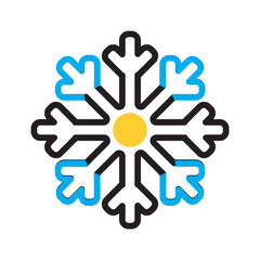 Vector multi color icon for Snowflake