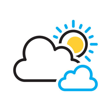 Vector multi color icon for Partly cloudy