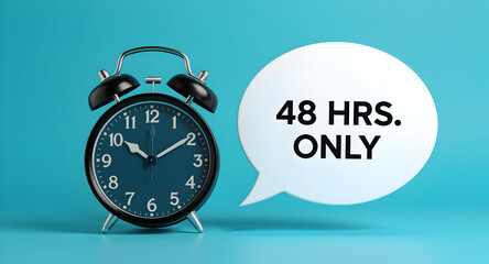 Alarm Clock with Text Bubble 48 Hours Only