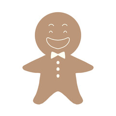 笑っているジンジャーブレッドのイラスト