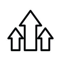 up arrow raise symbol outline icon vector design good for web or mobile app