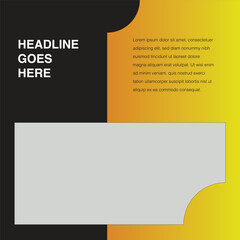 Fototapeta premium social media template square editable eps