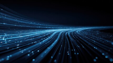 Digital Stream: Illustrates a flow of digital information in a dynamic and abstract representation, embodying the modern connectivity and technological innovation.