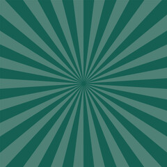 Green Sunburst Retro Sun Rays Background Illustration