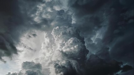 Towering storm cloud against moody sky - Powered by Adobe