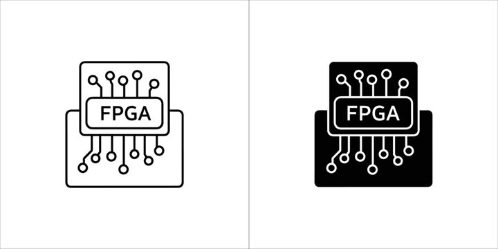 Field programmable gate array linear icon