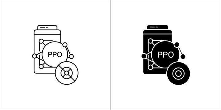 Preferred provider organization icon for healthcare