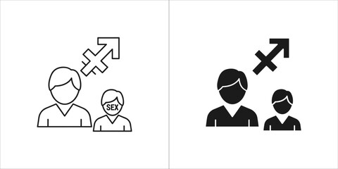 Sexuality and gender identity icon for websites