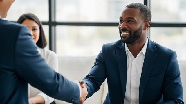 Business handshake, sealing a deal with a professional partner