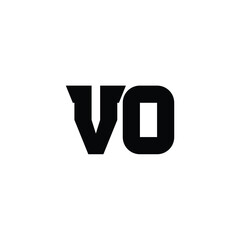 VO monogram logo design letter text name symbol monochrome logotype alphabet character simple logo