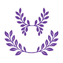 wisteria flower wreath element vector