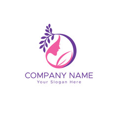 woman silhouette logo symbol template