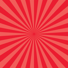Red Sunburst Rays Vibrant Abstract Retro Wallpaper Design