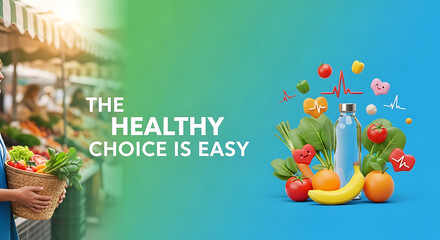 The healthy choice is easy with fresh produce and a balanced diet