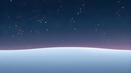 抽象的な星座が瞬く広大な雪原の背景