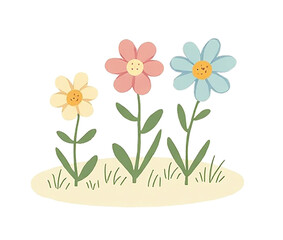 Pastel Colored Wildflowers