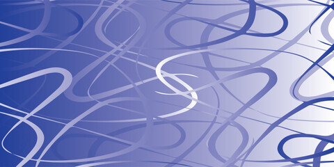 Abstract Blue and White Swirls and Lines Design Background.