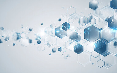 Abstract hexagon pattern, digital network design