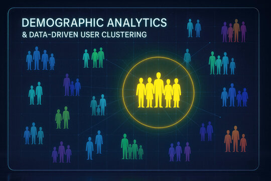 Demographic analytics and data-driven user clustering with diverse groups  - Powered by Adobe