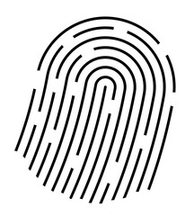 fingerprint on a white background