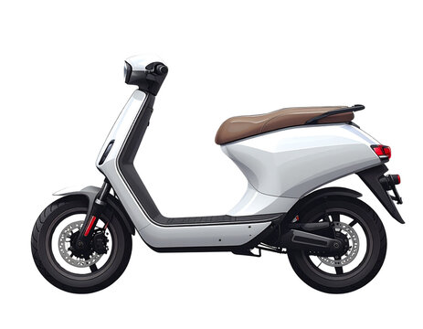  Dynamic Perspective of Electric Scooter in Motion, PNG Cutout Transparent Background PNG