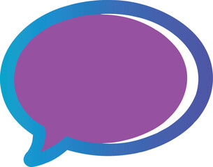 High-resolution chat bubble icon with gradient color.
