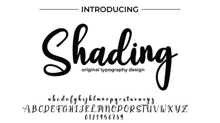 Shading - Elegant Script Font for Smooth Handwritten Design and Creative Typography