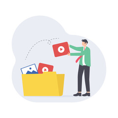 Strategic financial planning and investment tracking theme Illustrations