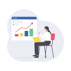 Financial activity showing market strategy and investment Illustrations