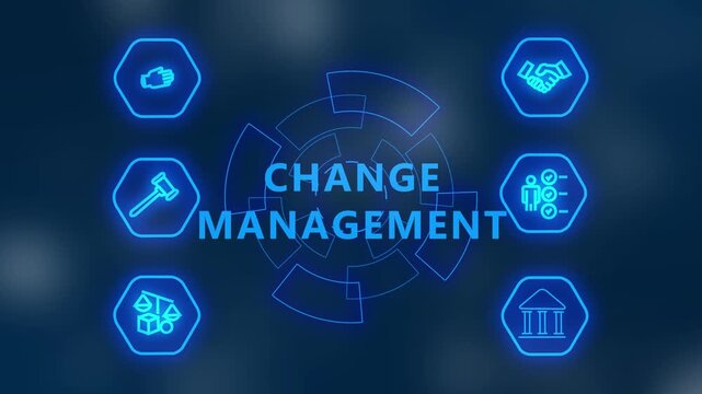 Glowing project management button in German on a futuristic,  wave technology on black background digital interface connection and communication concept. networking, social media connection concept. - Powered by Adobe