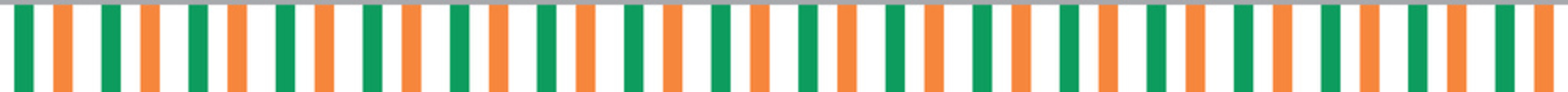 Seamless flag of Ireland party bunting border. Flat design illustration.