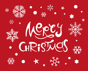 Merry Christmas vector text Calligraphic Lettering design card template. Creative typography for Holiday Greeting Gift Poster. Calligraphy Font style Banner.	
