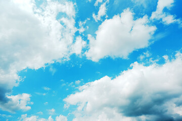 Autumn sky with clear blue hues.