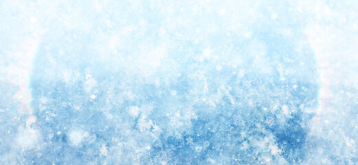 Winter park, abstract background, snow, blurred trees, festive backdrop