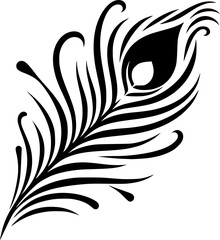 Fototapeta premium Feathers vector icon . Black bird feather silhouette collection. Plume symbol of lightness. Quill pen for writing, letter, poetry. Vintage retro writer logo design.Retro writer, literature, 