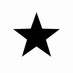 Fototapeta premium Simple black star shape isolated on white background